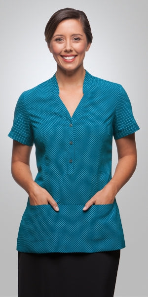 HS2174-LIFESTYLE: City Stretch Sport Tunic S/S Shirt - Teal