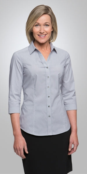 HS2265-ADMIN: Pinfeather Ladies 3/4 Shirt - Charcoal