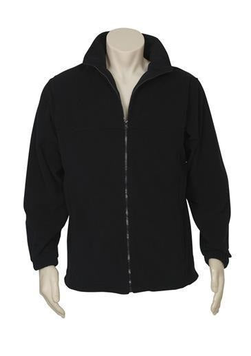 HSPF630: Mens Plain Micro Fleece Jacket -BLACK