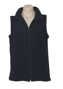 HSPF905: Ladies Plain Micro Fleece Vest -BLACK