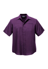 HS-SH3603 Mens Plain Oasis Short Sleeve Shirt Grape